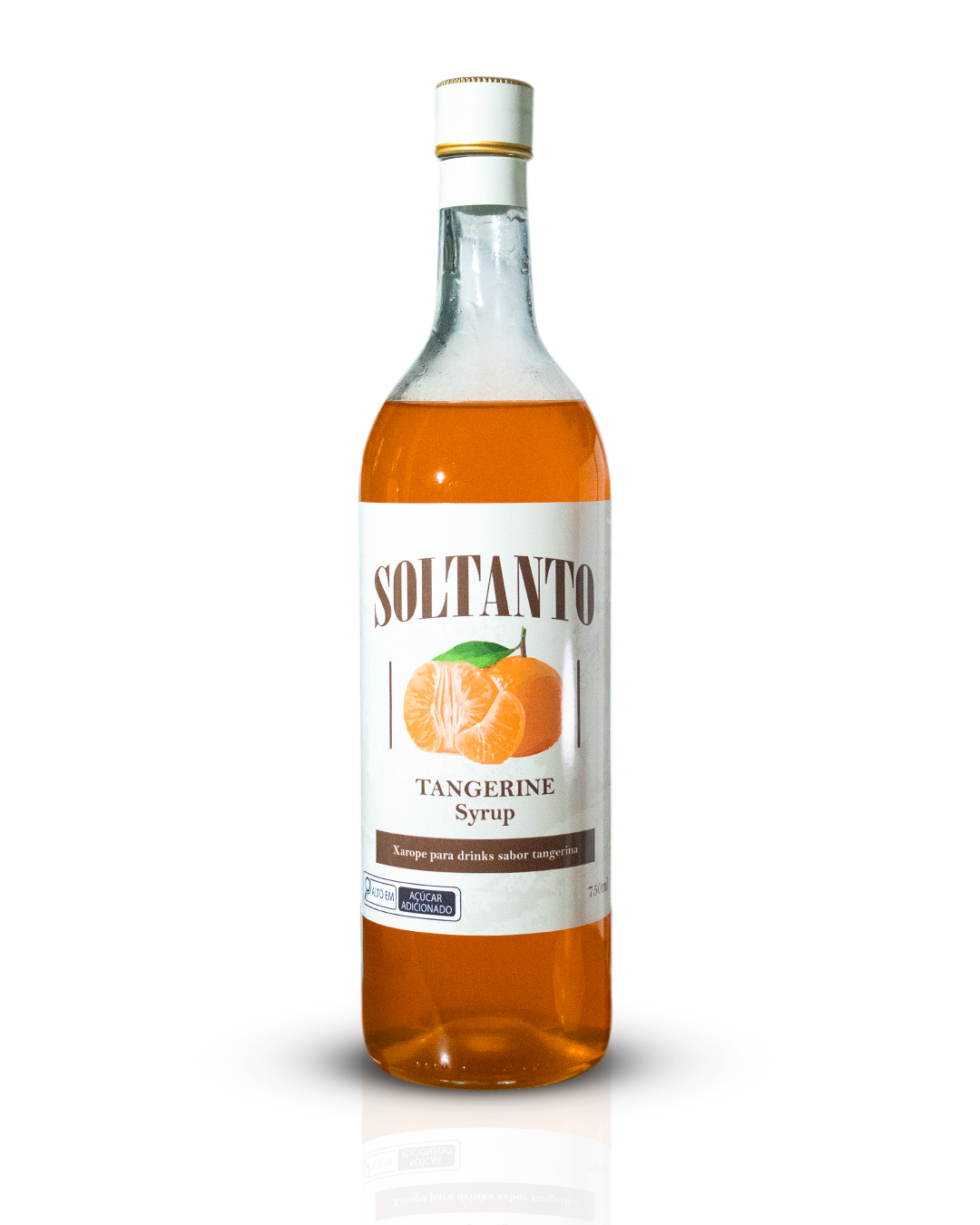 Xarope Soltanto de Tangerina 750ml – xarope artesanal para drinks, coquetéis alcoólicos e não alcoólicos