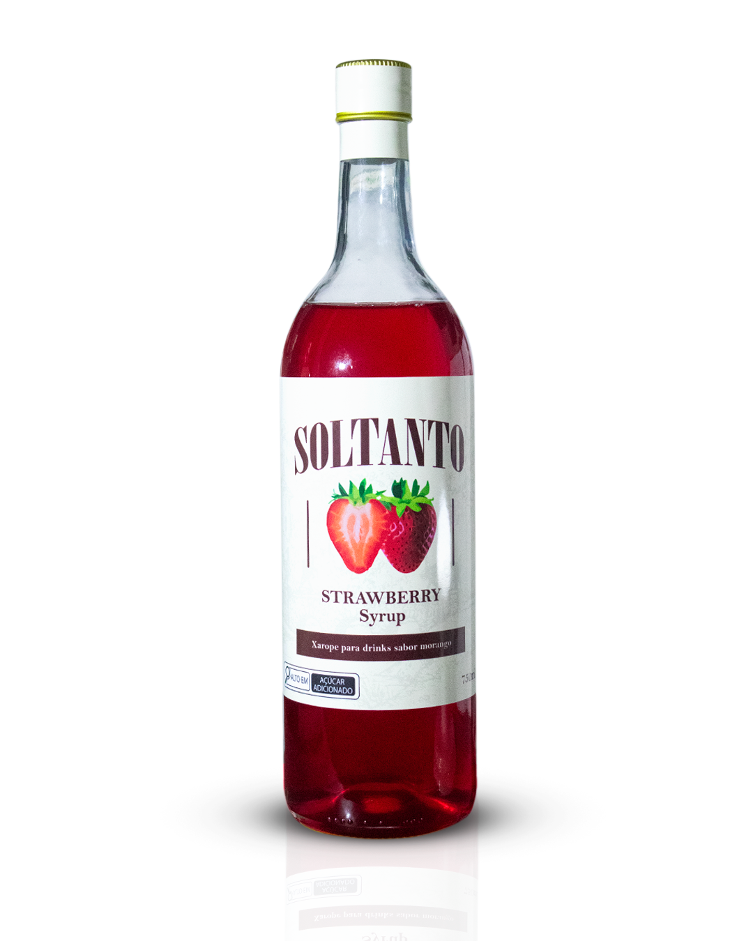 Xarope Soltanto de Morango 750ml – sabor intenso de morango para coquetelaria, cafés e sodas