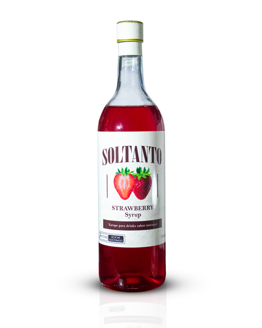 Xarope Soltanto de Morango 750ml – sabor intenso de morango para coquetelaria, cafés e sodas